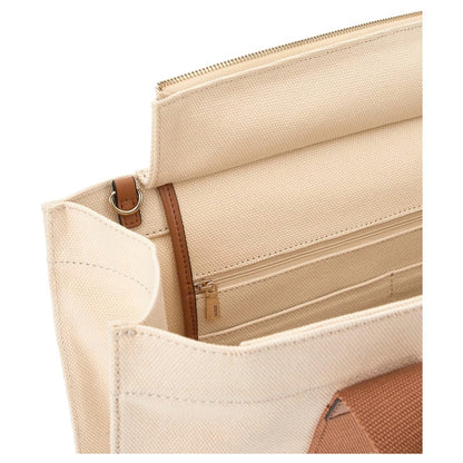 Guess Canvas Large Tote Bag Natural & Cognac – product view 3