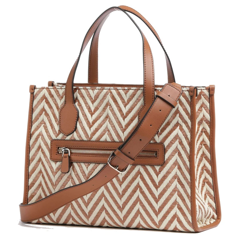 Guess Silvana Woven Tote Bag Cognac – product view 2