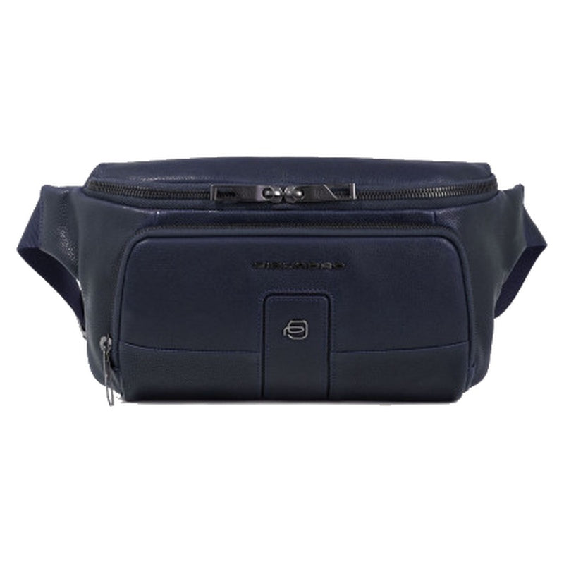 Piquadro Carl Leather Belt Bag Blue