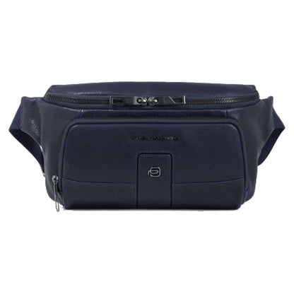 Piquadro Carl Leather Belt Bag Blue