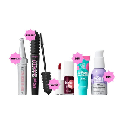 Benefit Glam-a-Grams five-piece beauty kit contents