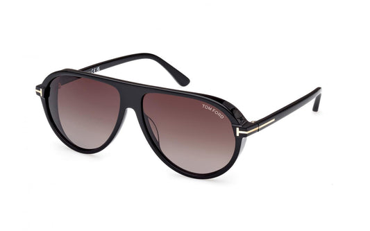 Tom Ford Marcus Aviator Shint Black Men's Sunglasses TF1023 01B 60-13-140 (Blemished Box)