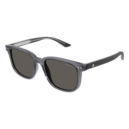 Montblanc Grey Square Men's Sunglasses MB0258SA 003 55-19-145