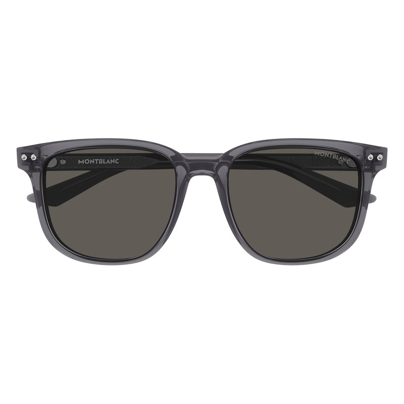 Montblanc Grey Square Men's Sunglasses MB0258SA 003 55-19-145