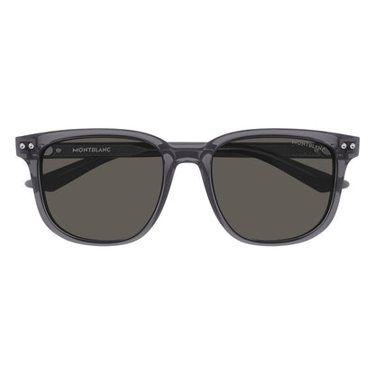 Montblanc Grey Square Men's Sunglasses MB0258SA 003 55-19-145