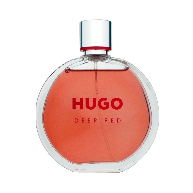HUGO Deep Red 75ml Eau de Parfum redesigned bottle on white background