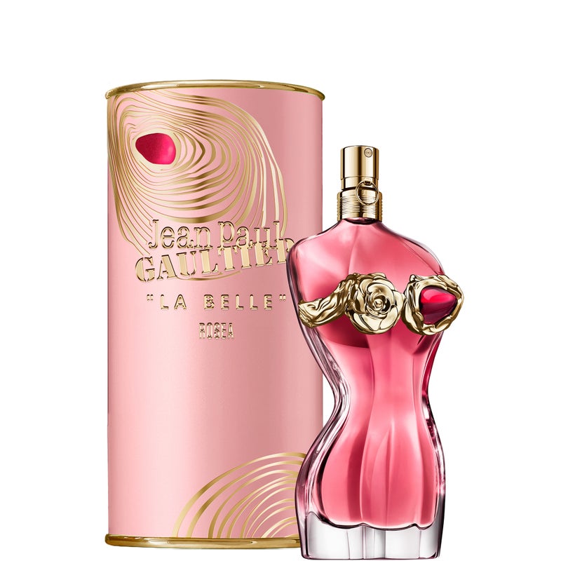 Jean Paul Gaultier La Belle Rosea 50ml Eau de Parfum bottle with presentation tin