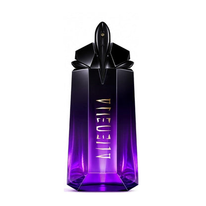 Mugler Alien Extraintense 90ml bottle on white background