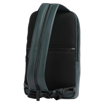 Piquadro David Convertible Leather Sling Backpack Green