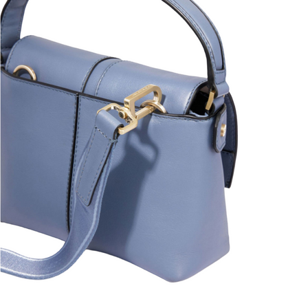 Piquadro Ray Mini Leather Shoulder Bag Blue
