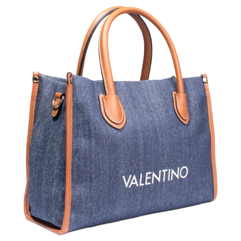 Valentino Leith RE Tote Bag Denim & Tan
