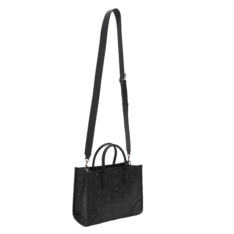 MCM München Visetos Small Tote Bag Black