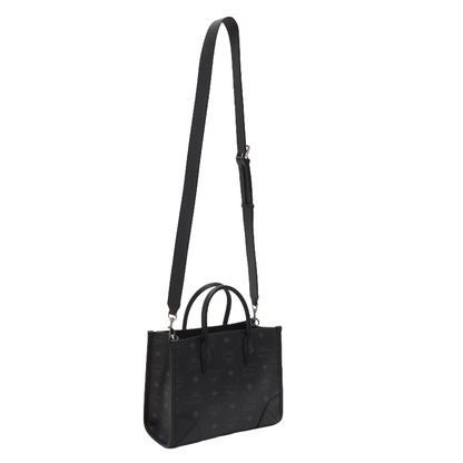 MCM München Visetos Small Tote Bag Black
