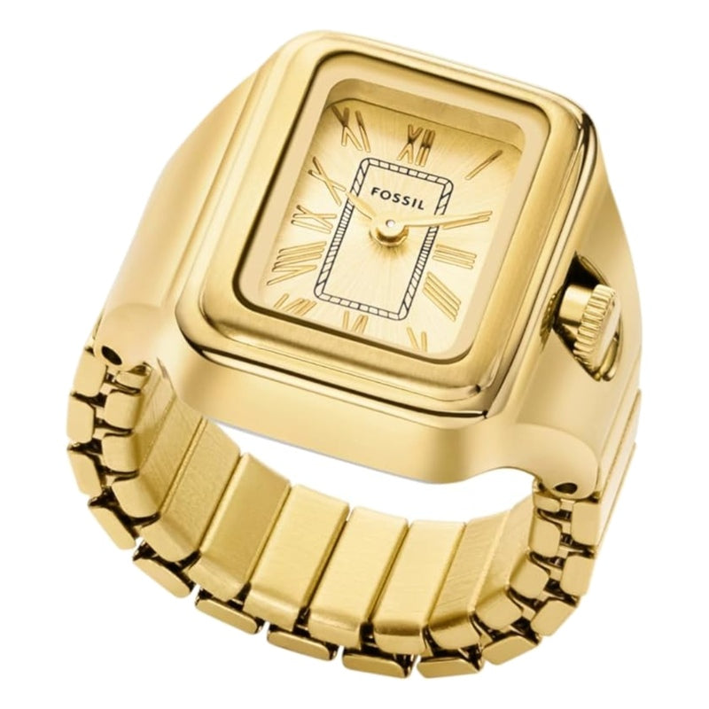 Fossil Raquel 14mm Gold-Tone Ladies' Quartz Watch Ring ES5343