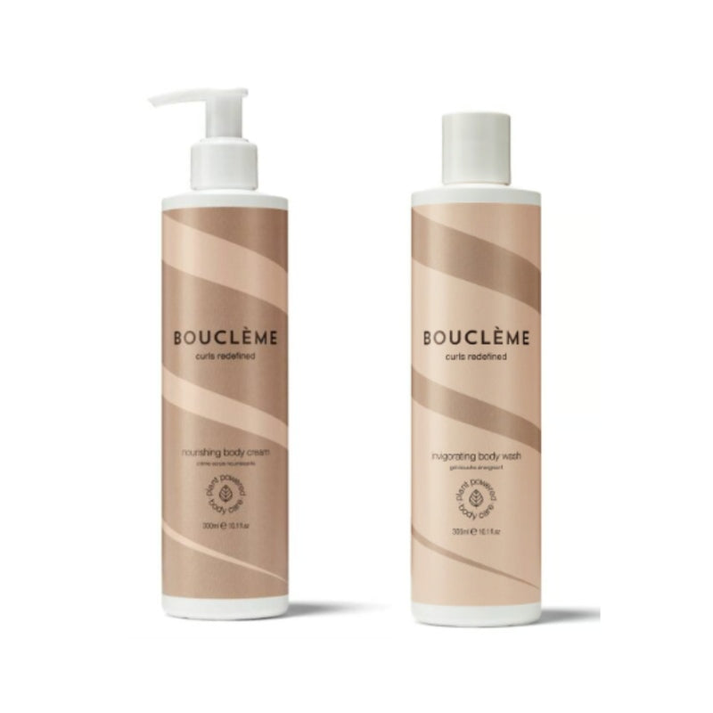 Boucleme Nourishing Body Cream and Invigorating Body Wash 300ml duo