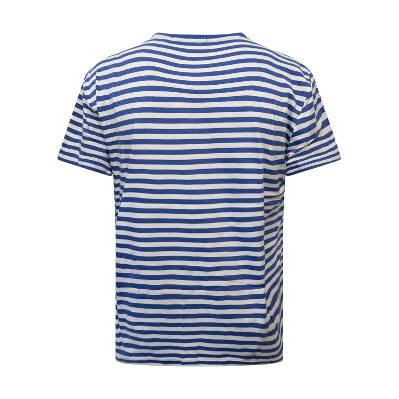 Ralph Lauren Polo Men's Classic Fit Blue & White Striped T-Shirt