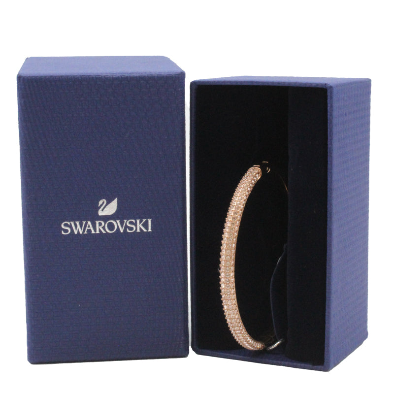 Swarovski Stone Rose Gold Tone Half Pave Bangle S 5032849