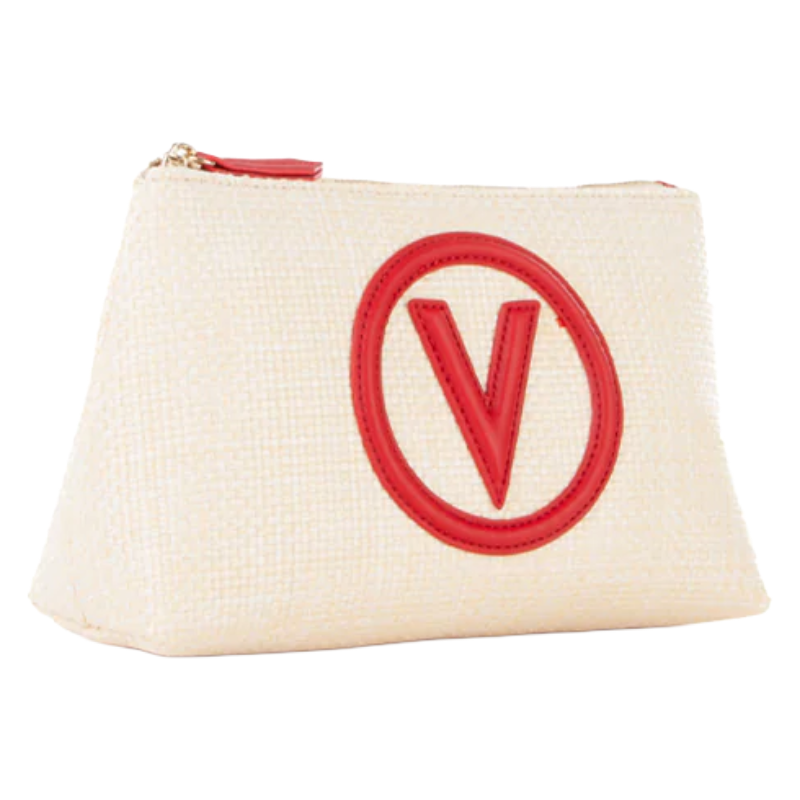 Mario Valentino Women's Cosmetic Bag Natural/Red