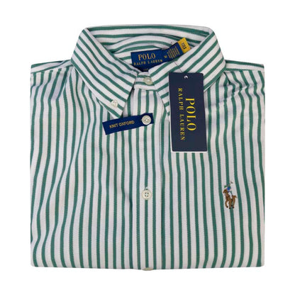 Ralph Lauren Polo Striped Oxford Cotton Shirt Green/White