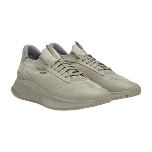 Hugo Boss TTNM EVO Knitted Uppers Men's Trainers Khaki Green