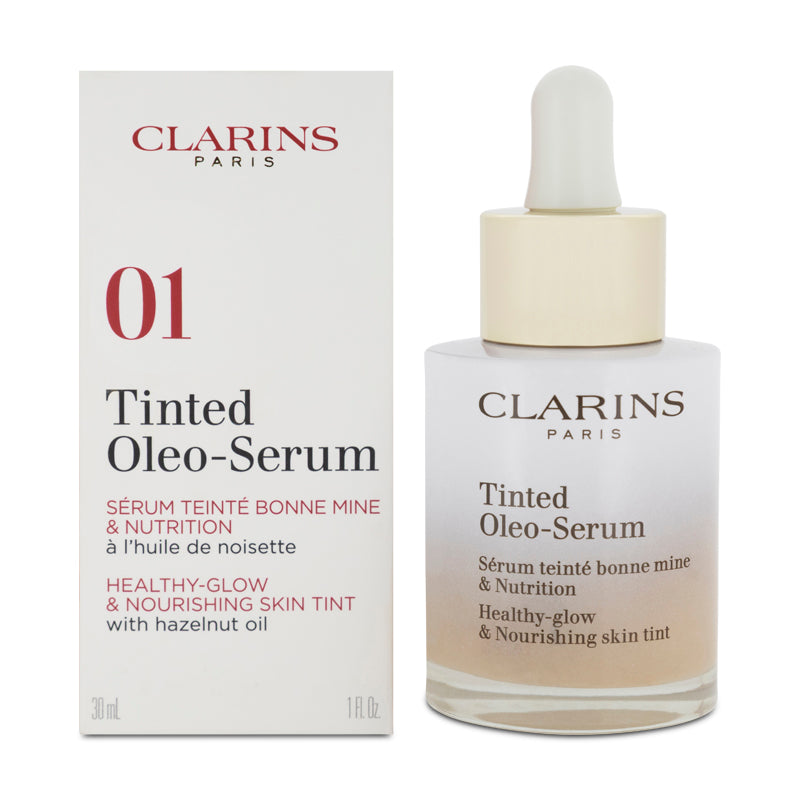 Clarins Tinted Oleo-Serum Nourishing Skin Tint with Hazelnut 01 Oil 30ml