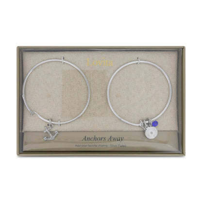 Lovita Silver Charm Bangle Anchors Away