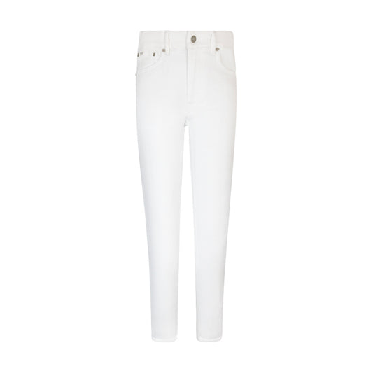 Ralph Lauren Polo Mid Rise Skinny Jeans White 