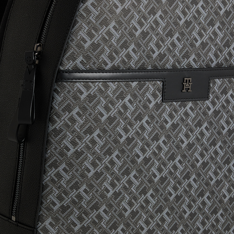 Tommy Hilfiger TH Monogram Black Dome Backpack Men's