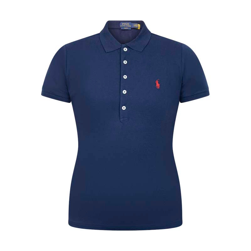 Ralph Lauren Polo Women's Mesh Polo Shirt Navy Blue