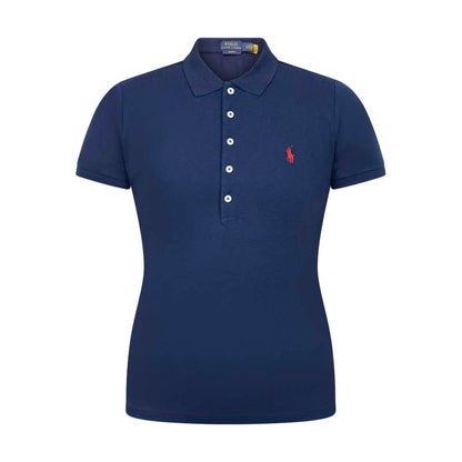 Ralph Lauren Polo Women's Mesh Polo Shirt Navy Blue