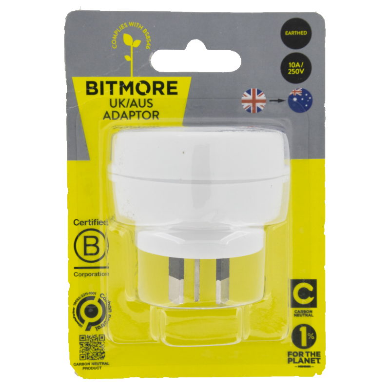 Bitmore UK/AUS Plug Adaptor (Blemished Box)