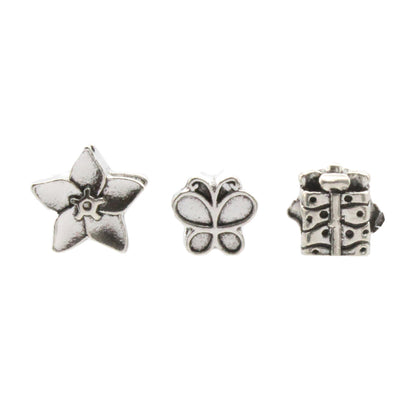 Flower Butterfly & Gift Charm Bracelet Set