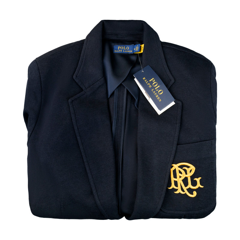 Ralph Lauren Polo Double-knit Jacquard Blazer Navy