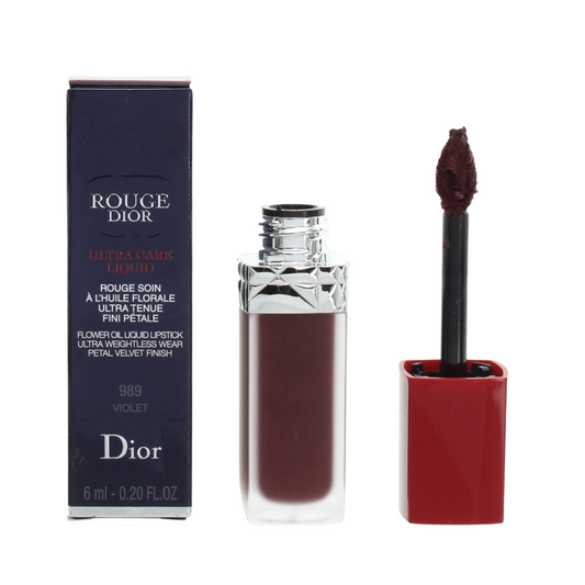 Dior Rouge Purple Lipstick Liquid 989 Violet Ultra Care 