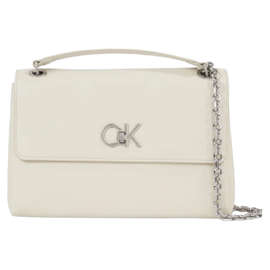 Calvin Klein Re-Lock Ecru Crossbody Bag 