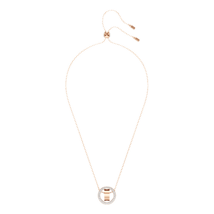 Swarovski Hollow Collection Rose Gold Circular Pendant Necklace