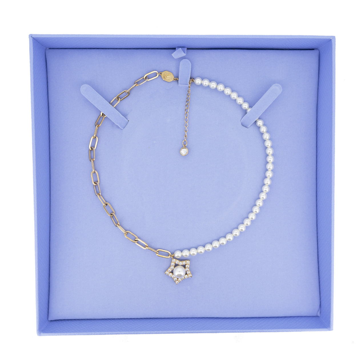 Swarovski Rose Gold-Tone Plated Pearl Star Necklace