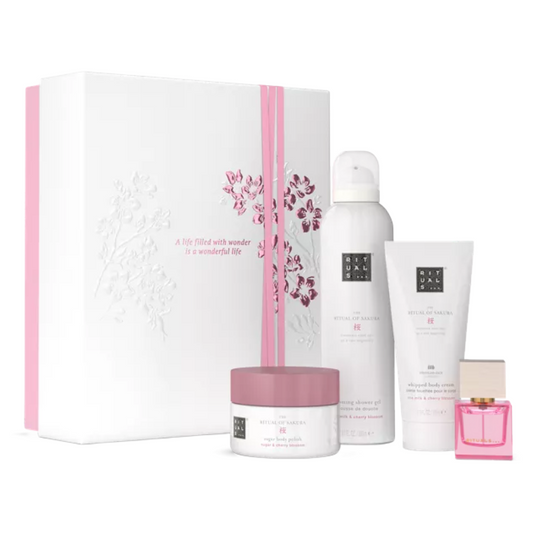 Rituals The Ritual Of Sakura Gift Set Foaming Shower Gel 200ml, Body Scrub 125g, Body Cream 100ml & Eau De Parfum 15ml