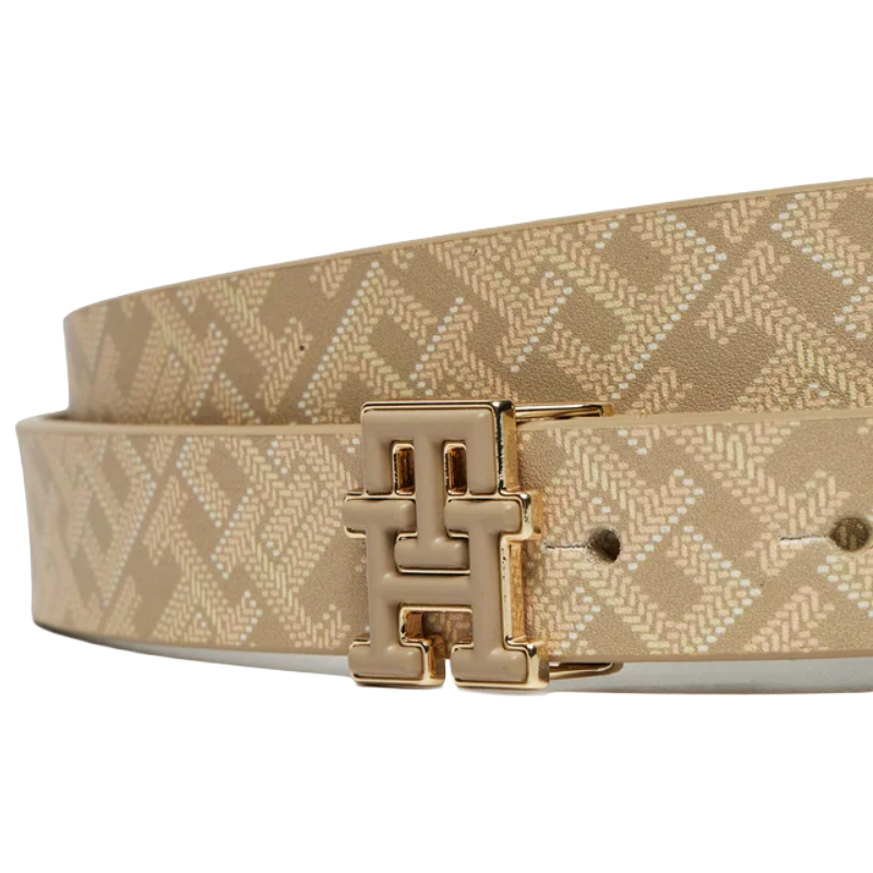 Tommy Hilfiger Logo Mono 2.5 Belt Beige AW0AW16601