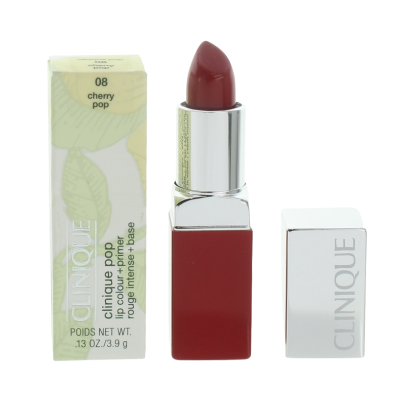 Clinique Pop Red Lipstick + Primer 08 Cherry Pop