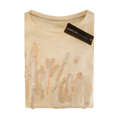 Marc Cain Women's T-Shirt Dark Cream