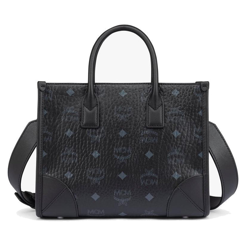 MCM München Visetos Small Tote Bag Black