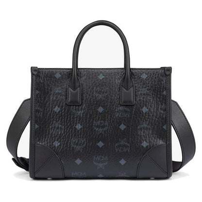 MCM München Visetos Small Tote Bag Black