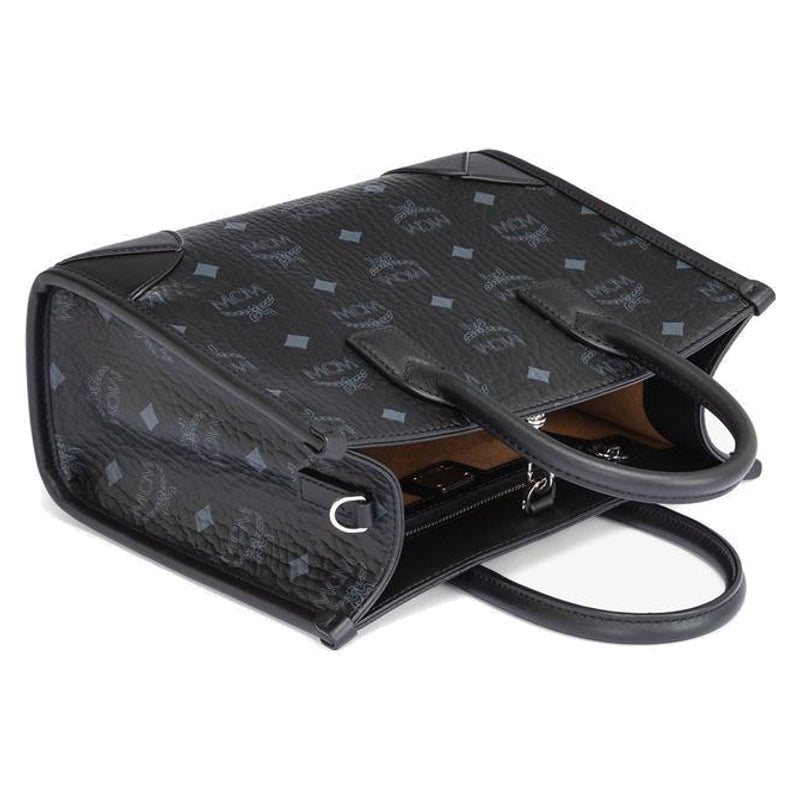 MCM München Visetos Small Tote Bag Black – alternate view