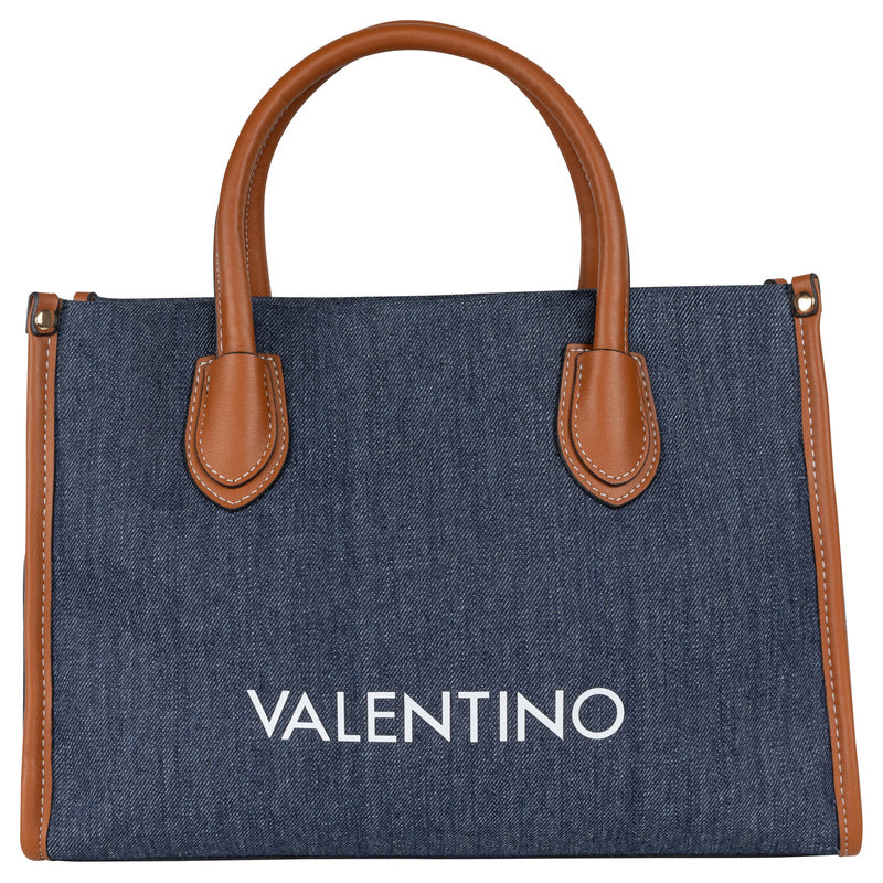 Valentino Bags Leith RE Tote Bag Denim & Tan