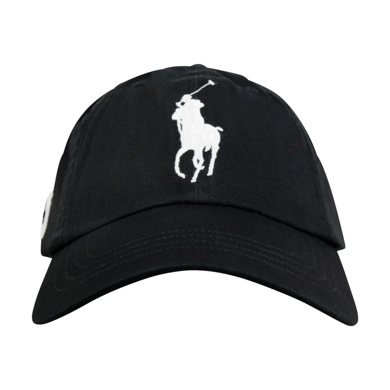 Ralph Lauren Polo Big Pony Cotton Chino Cap Black One Size