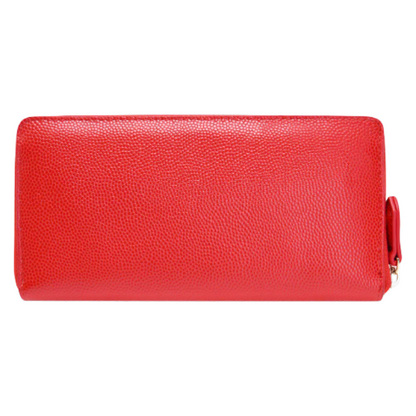 Mario Valentino Divina Zip Around Purse Red
