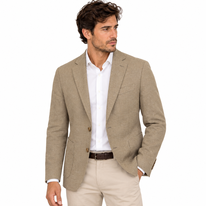 Hugo Boss Hanry Inpad Men's Winter Beige Blazer Jacket