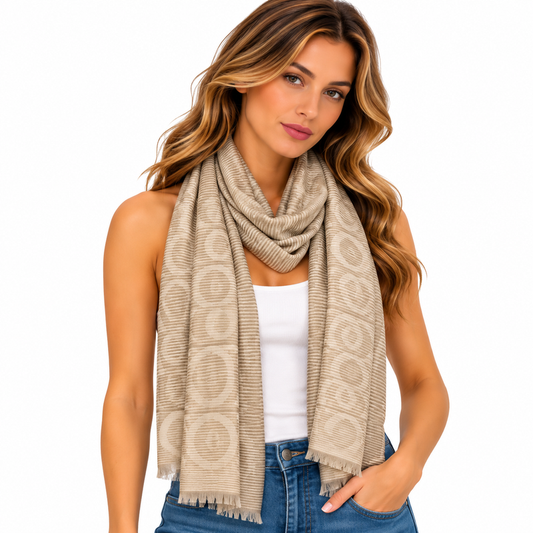 Salvatore Ferragamo St Tucson Scarf Brown 