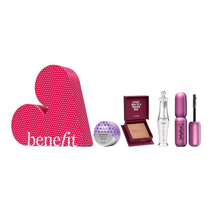 Benefit Dream Team four-piece cosmetic set with heart-shaped tin